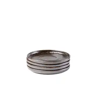Netto Marken-Discount Gipfelstück Kaffeeuntertassen-Set, Steinzeug Glockenklang Bronze / Braun Angebot