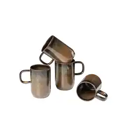 Netto Marken-Discount Gipfelstück Kaffeebecher-Set, Steinzeug Glockenklang Bronze / Braun Angebot
