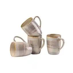 Netto Marken-Discount Gipfelstück Kaffeebecher-Set, Steinzeug Nebelwald Beige Angebot