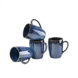 Netto Marken-Discount Gipfelstück Kaffeebecher-Set, Steinzeug Eisfall Blau Angebot