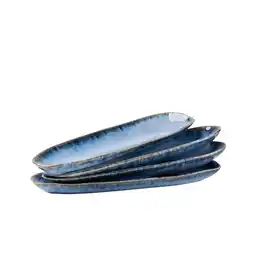 Netto Marken-Discount Gipfelstück Platten-Set, Steinzeug Wilde Schlucht Blau Angebot