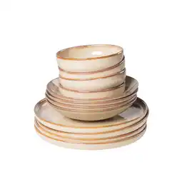 Netto Marken-Discount Gipfelstück Tafelservice, Steinzeug Nebelwald Beige Angebot