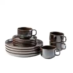 Netto Marken-Discount Gipfelstück Kaffeeservice, Steinzeug Glockenklang Bronze / Braun Angebot