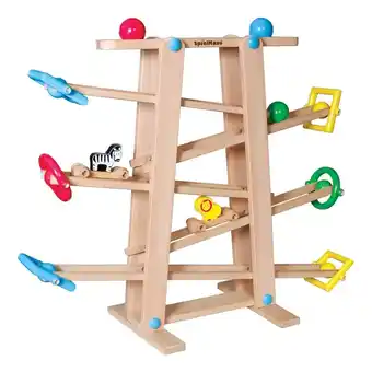 Netto Marken-Discount SpielMaus Holz Kugelbahn mit Rollelementen Angebot