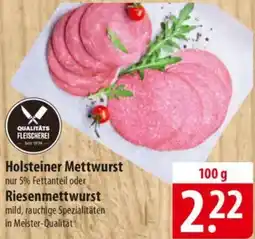 Famila Nord Ost Holsteiner Mettwurst oder Riesenmettwurst Angebot