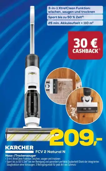 Euronics KÄRCHER Nass-/Trockensauger FCV 2 Natural N Angebot