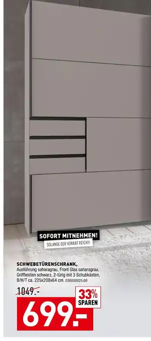 Möbel Wallach Schwebetürenschrank Angebot