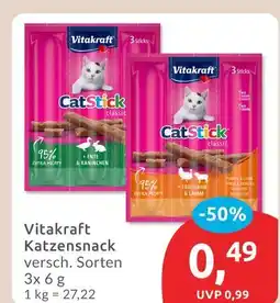 Budni Vitakraft catstick ente & kaninchen Angebot