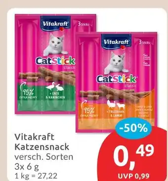 Budni Vitakraft catstick ente & kaninchen Angebot