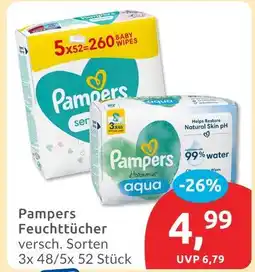 Budni Pampers feuchttücher harmonie aqua Angebot