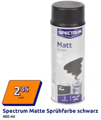 Action Spectrum Matte Sprühfarbe schwarz Angebot