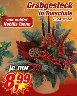 Posten Börse Grabgesteck in Tonschale Angebot