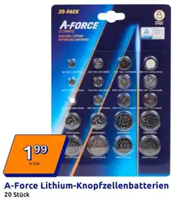 Action A-Force Lithium-Knopfzellenbatterien Angebot