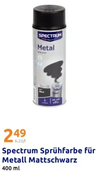 Action Spectrum Sprühfarbe für Metall Mattschwarz Angebot