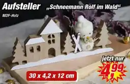 Posten Börse Aufsteller „Schneemann Rolf im Wald" Angebot