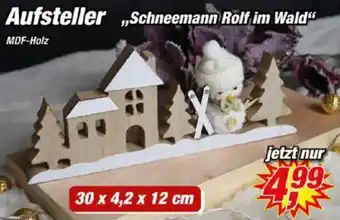 Posten Börse Aufsteller „Schneemann Rolf im Wald" Angebot