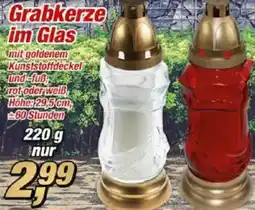 Posten Börse Grabkerze im Glas Angebot