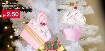 Woolworth Weihnachtsbaumkugel ,,Kuchen" oder „,Muffin" Angebot