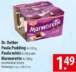 Famila Nord Ost Dr. Oetker Paula Pudding, Paula minis oder Marmorette Angebot
