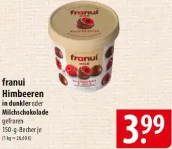 Famila Nord Ost franui Himbeeren in dunkler oder Milchschokolade Angebot