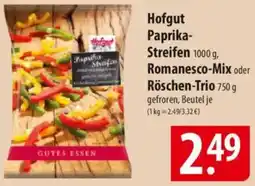 Famila Nord Ost Hofgut Paprika Streifen, Romanesco-Mix oder Röschen-Trio Angebot