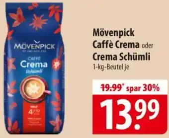 Famila Nord Ost Mövenpick Caffè Crema oder Crema Schümli Angebot