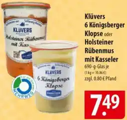 Famila Nord Ost Klüvers 6 Königsberger Klopse oder Holsteiner Rübenmus mit Kasseler Angebot