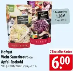 Famila Nord Ost Hofgut Wein-Sauerkraut oder Apfel-Rotkohl Angebot