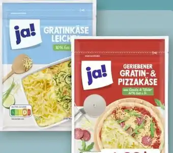 REWE ja! Gratin- & Pizzakäse Angebot