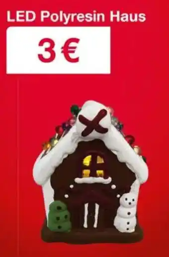 Woolworth LED Polyresin Haus Angebot