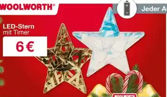 Woolworth LED-Stern mit Timer Angebot