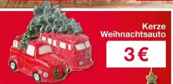 Woolworth Kerze Weihnachtsauto Angebot