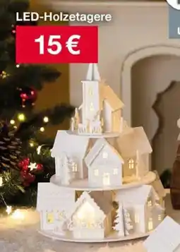 Woolworth LED-Holzetagere Angebot