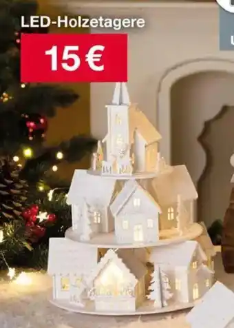 Woolworth LED-Holzetagere Angebot