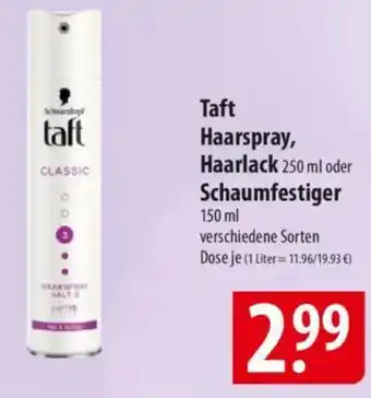 Famila Nord Ost Taft Haarspray, Haarlack oder Schaumfestiger Angebot