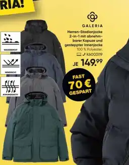 Galeria GALERIA Herren-Stadionjacke 2-in-1 mit abnehmbarer Kapuze und gesteppter Innenjacke Angebot