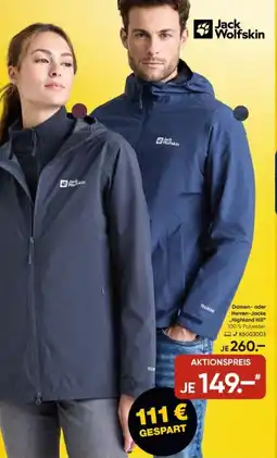 Galeria Jack Wolfskin Damen- oder Herren-Jacke „Highland Hill" Angebot