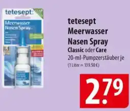 Famila Nord Ost tetesept Meerwasser Nasen Spray Classic oder Care Angebot