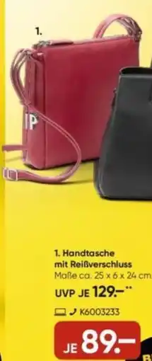Galeria PICARD Handtasche mit Reißverschluss Angebot