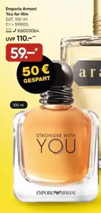 Galeria Emporio Armani You for Him EdT Angebot