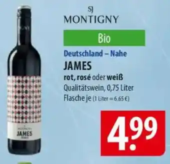Famila Nord Ost SI MONTIGNY Deutschland - Nahe JAMES rot, rosé oder weiß Angebot