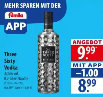 Famila Nord Ost Three Sixty Vodka Angebot