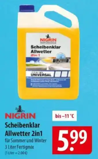Famila Nord Ost NIGRIN Scheibenklar Allwetter 2in1 Angebot