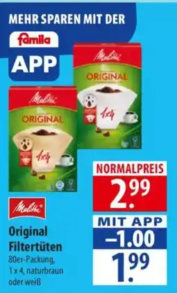 Famila Nord Ost Melitta Original Filtertüten Angebot