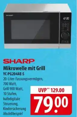 Famila Nord Ost SHARP Mikrowelle mit Grill YC-PG204AE-S Angebot