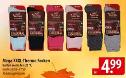 Famila Nord Ost Mega-XXXL-Thermo-Socken halten warm bis -25 °C Angebot
