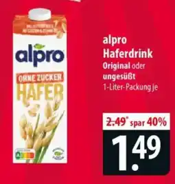 Famila Nord Ost alpro Haferdrink Original oder ungesüßt Angebot