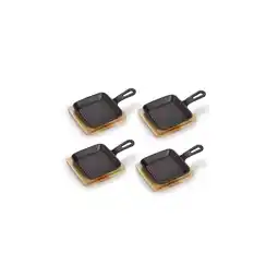Netto Marken-Discount Quadtratische Servierpfanne aus Gusseisen, 4tlg Angebot