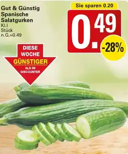 WEZ Gut & Günstig Spanische Salatgurken Angebot