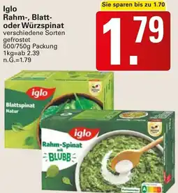 WEZ Iglo Rahm-, Blatt- oder Würzspinat Angebot